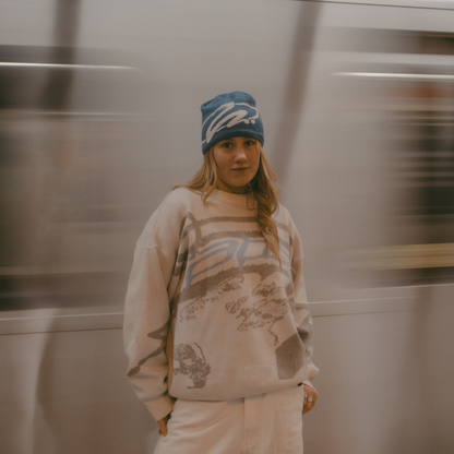 003 Graphic Beanie - Iceberg Blue