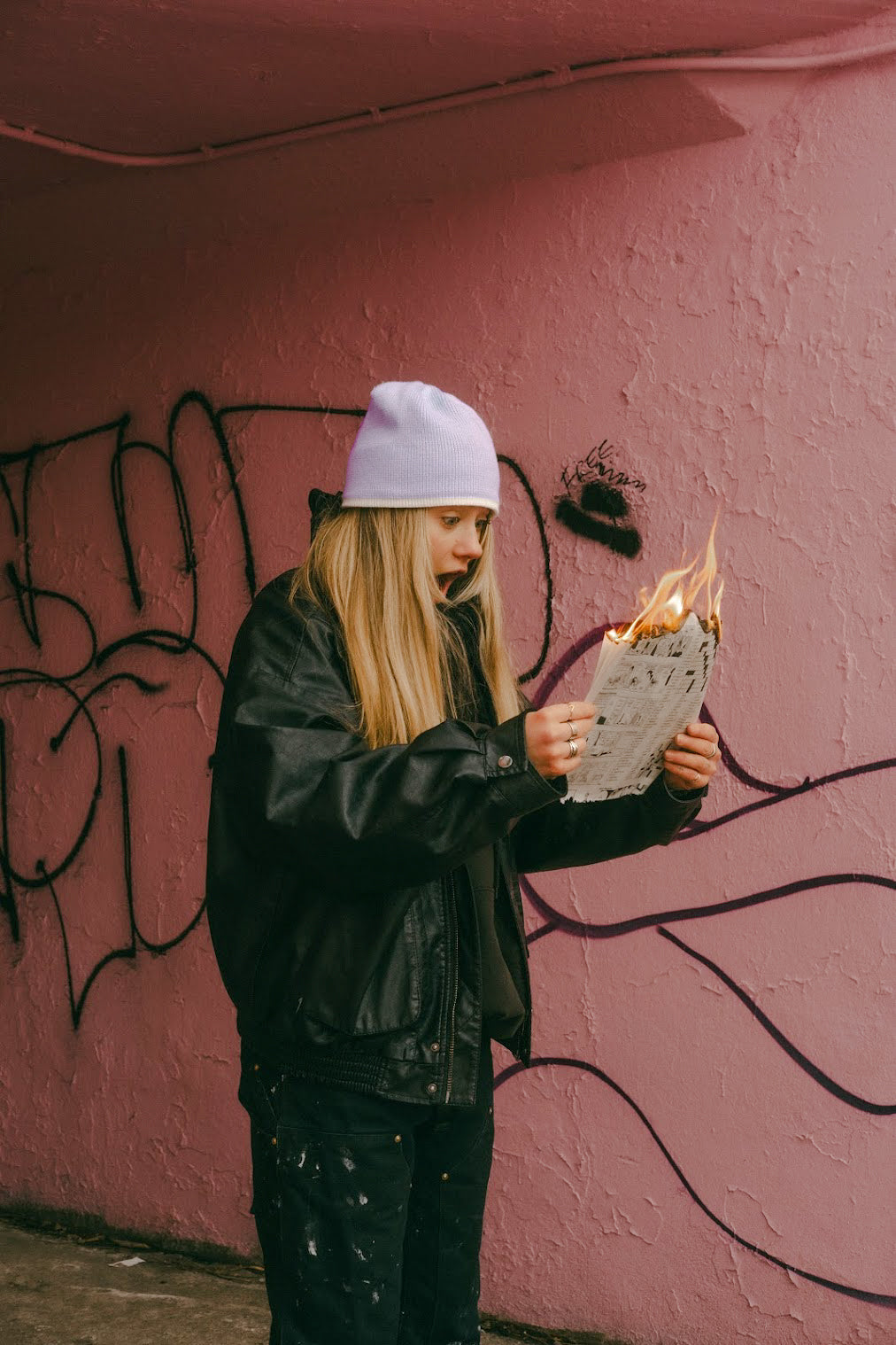 004 Essential Beanie - Sunset Lavender